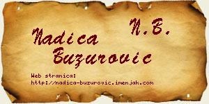 Nadica Buzurović vizit kartica